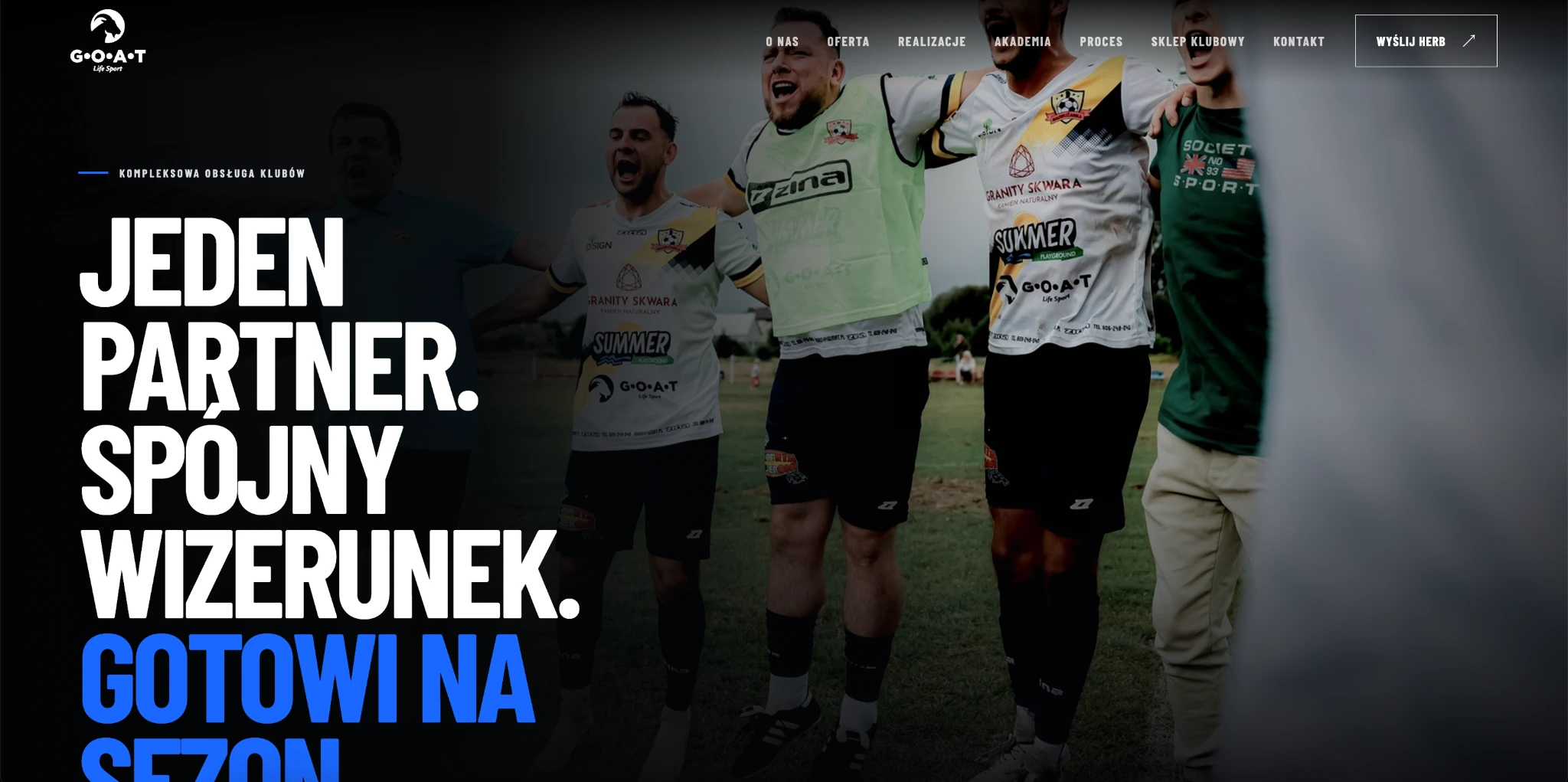 GOAT Life Sport — widok strony